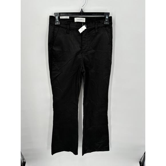 LEVEL 99 NWT Evereve Percy Black Velvet Wide Leg Trouser Pant // 31 - Picture 6 of 16